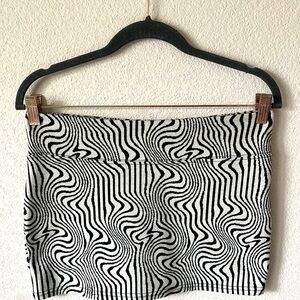 Urban Outfitters Black & White Trippy Skirt